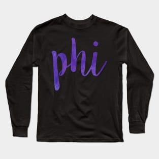 Purple Phi Long Sleeve T-Shirt